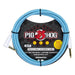 Pig Hog PHSH10DBR Hex SILENT PLUG Instrument Cable 10 ft Daphne Blue right angle (PHSH10DBR) - Gsus4