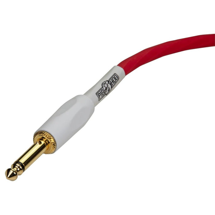 Pig Hog PHSH186CA Hex SILENT PLUG Instrument Cable 18.6 ft in Candy Apple Red (PHSH186CA) - Gsus4