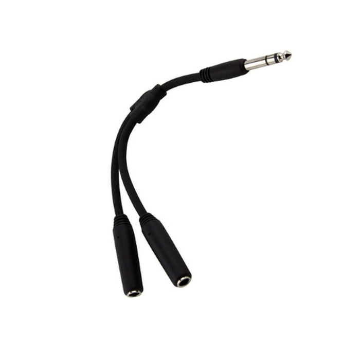 Pig Hog PY - S214S 6″ Y Cable, Stereo 1/4″(M) - Dual Stereo 1/4″(F) (PY-S214S) - Gsus4