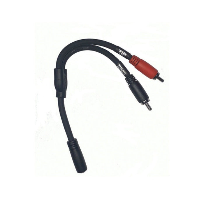 Pig Hog PY - S35FRM2 6″ Y cable, 3.5mm TRS (F) – Dual RCA (M) (PY-S35FRM2) - Gsus4