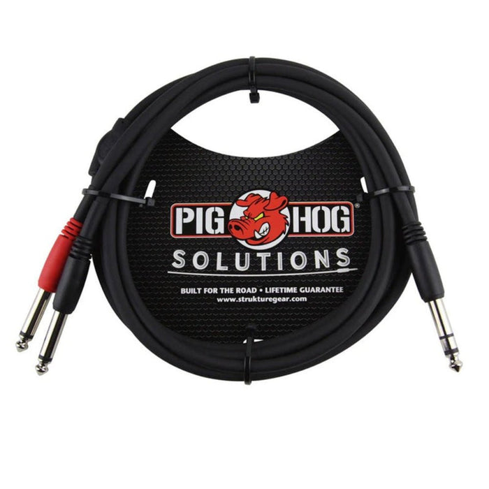 Pig Hog PYIC06 6ft TRS(M) - Dual 1/4″ Insert Cable (PYIC06) - Gsus4