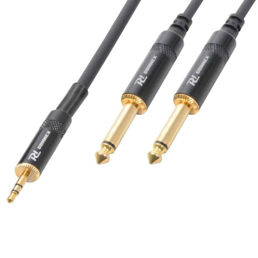 Power Dynamics CX86 - 1 3.5mm – 2x 6.3mm – Jack Cable 1.5m (177131) - Gsus4