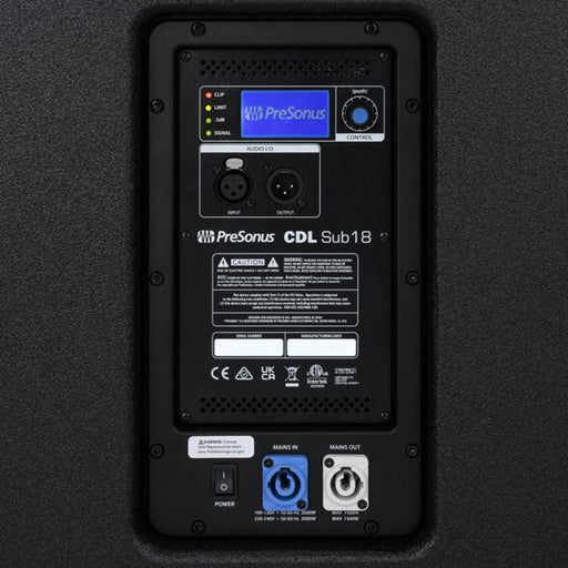 PreSonus | CDL SUB18 | 18" 2000W Active Subwoofer | Single (PRE - CDLSUB18) - Gsus4