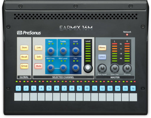 PreSonus | EarMix 16M | 16 Ch Personal Monitor Mixer | 16x2 AVB Networked (PRE - SL - EARMIX16M) - Gsus4