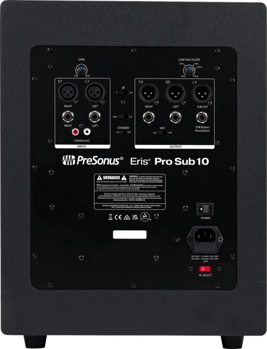 PreSonus | Eris Pro 10 | Active Subwoofer | Single (PRE - ERIS - PROSUB10) - Gsus4