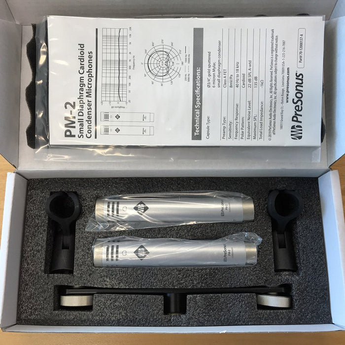 PreSonus | PM2 | Small - Diaphragm Cardioid Condensor Mics | Pair (PRE - PM2) - Gsus4