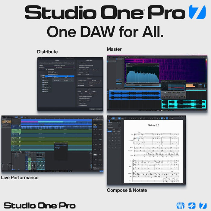 PreSonus | Studio One 7 Professional | Perpetual License & 12 Month Pro+ Subscription (PRE - S1 - P7+12M) - Gsus4