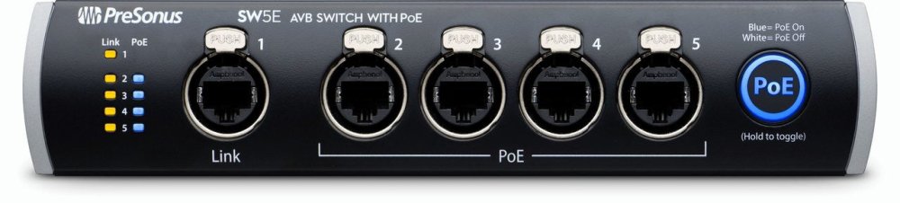 PreSonus | SW5E | 5 - Port AVB Switch W/ PoE (PRE - SL - SW5E) - Gsus4