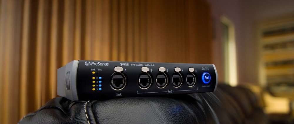 PreSonus | SW5E | 5 - Port AVB Switch W/ PoE (PRE - SL - SW5E) - Gsus4