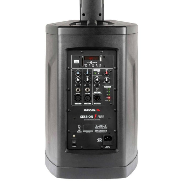 Proel SESSION 1 FREE Battery Powered Column Array Speaker System w/ Built-in Mixer & Bluetooth Audio (SESSION1FREE) - Gsus4