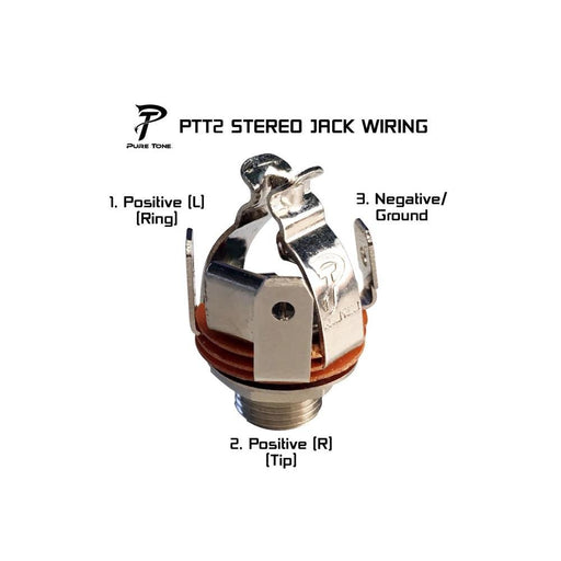 Pure Tone | PTT2 | Multi - Contact 1/4″ TRS Jack | STEREO | Dual Tension Grounds & Positive Tips (AP - PTT2 - SV) - Gsus4