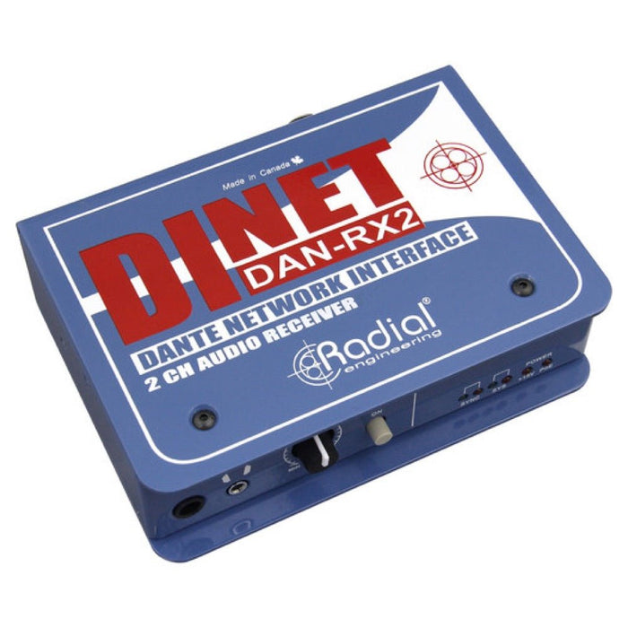 Radial | DiNET DAN RX2 | 2 - Channel Dante Network Receiver (RA - DAN - RX2) - Gsus4