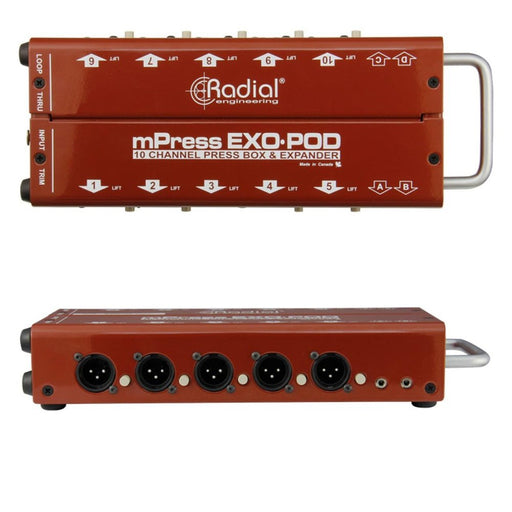 Radial | EXO - POD | 1 - In, 14 - Out Passive Line - Level Splitter w/ Trim Pots & XLR Through (RA - EXO - POD) - Gsus4