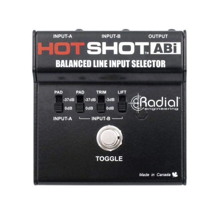 Radial HotShot ABi Balanced Input Selector - A/B Switch For XLR Mics & Instruments