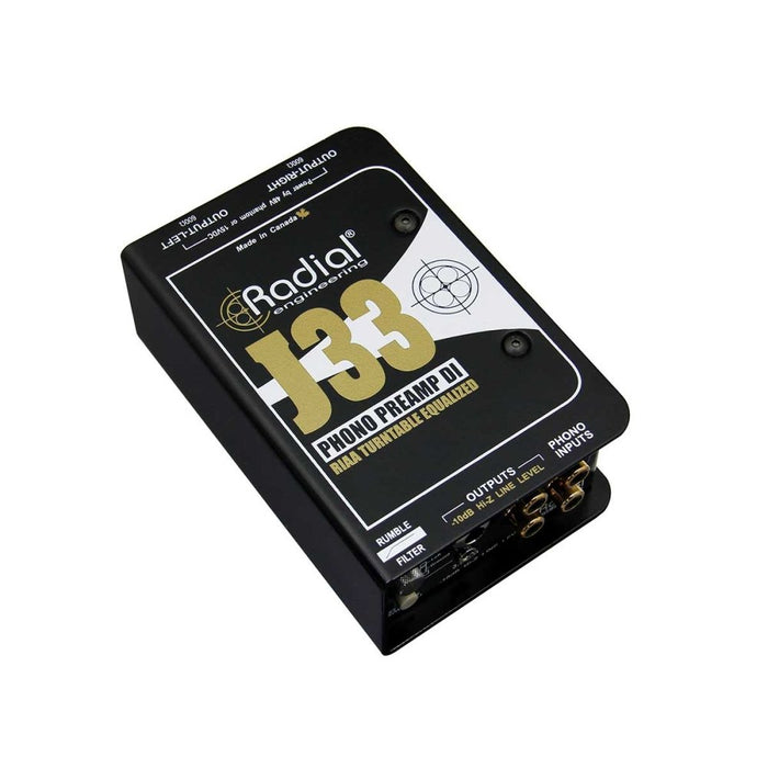 Radial | J33 | Stereo RIAA Turntable Phono Preamp / DI (RA - J33) - Gsus4