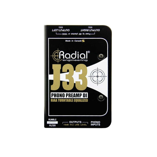 Radial | J33 | Stereo RIAA Turntable Phono Preamp / DI (RA - J33) - Gsus4
