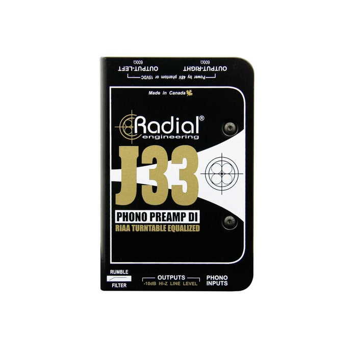 Radial | J33 | Stereo RIAA Turntable Phono Preamp / DI (RA - J33) - Gsus4