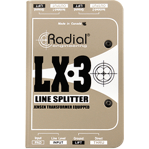 Radial | LX3 | Passive Line Level Splitter | 1 - Input 3 - Output w/ 2x Jensen Isolated Outputs (RA - LX - 3) - Gsus4