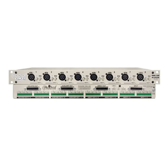 Radial | OX8 - R | 8 - Ch 3 - Way Mic Splitter | w/ Eclipse Transformers (RA - OX8 - R) - Gsus4
