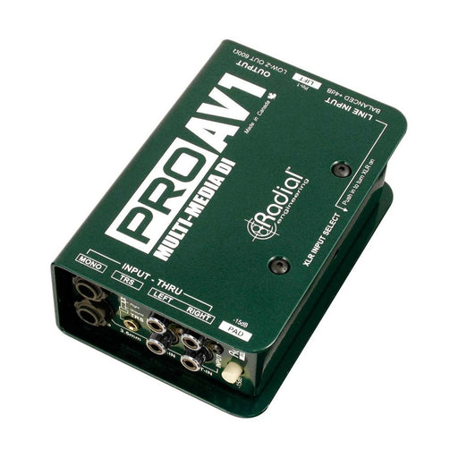 Radial | ProAV1 | Passive Multimedia DI | w/ RCA, 3.5mm, XLR, 1/4" connectors (RA - PROAV1) - Gsus4