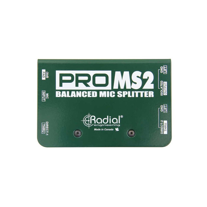 Radial | ProMS2 | Passive 2 - Way Mic Splitter | 1 Input & 2 Outputs w/ 1x Eclipse Isolated Output (RA - PRO - MS2) - Gsus4