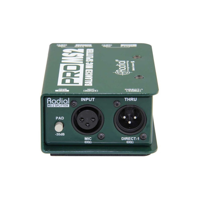 Radial | ProMS2 | Passive 2 - Way Mic Splitter | 1 Input & 2 Outputs w/ 1x Eclipse Isolated Output (RA - PRO - MS2) - Gsus4
