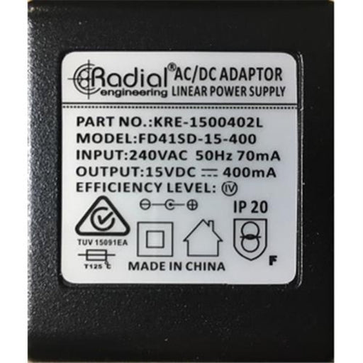 Radial | R15 Power Supply | For Radial Tonebone, GoldDigger, SW8 and more (RA - R15DC - OZ) - Gsus4