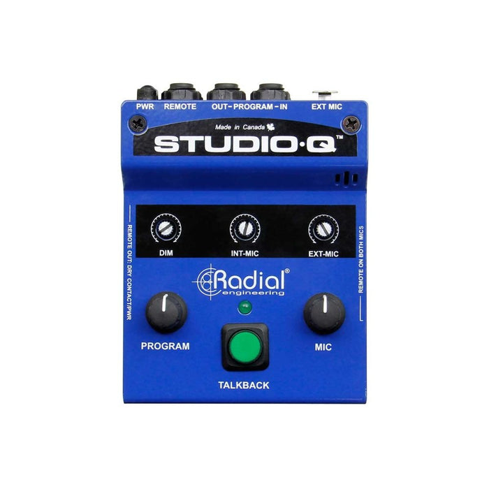 Radial | Studio - Q | Studio Talkback Interface | w/ Built - In Mic, External Mic & Program Input (RA - STUDIO - Q) - Gsus4