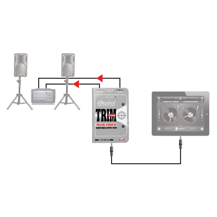 Radial | TRIM - TWO | Stereo Passive DI with Level Control | For Laptop & Playbacks (RA - TRIM2) - Gsus4