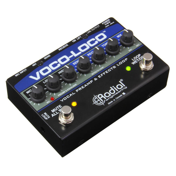 Radial VOCO LOCO Effects Switcher for Vocal or Instrument w/ 48V Phantom & Effects Loop (RA-VOCO-LOCO) - Gsus4