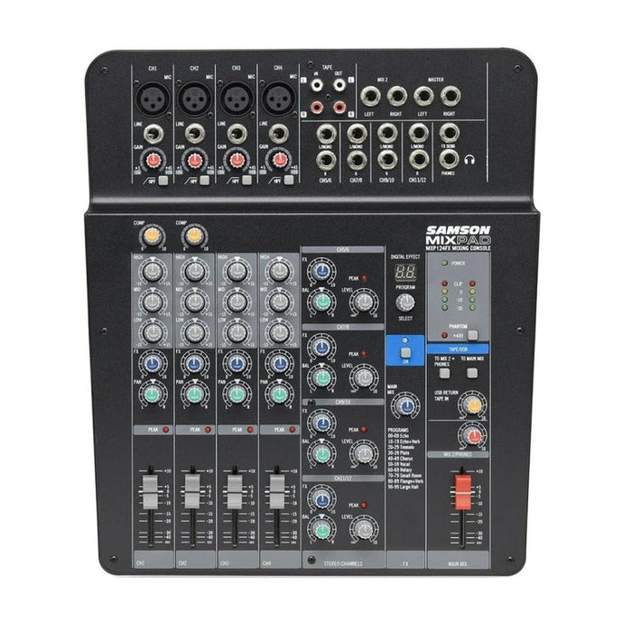 Samson MXP124FX 12 Channel Mixer with EFX & USB (29/MXP124FX) - Gsus4