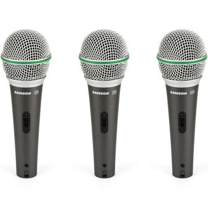 Samson Q63P Q6 Dynamic Microphone 3-Pack w/ Case (29/Q63P) - Gsus4