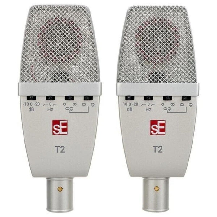 sE Electronics T2 Matched Pair Condenser Mic inc Case & Mounts (SEE-T2P) - Gsus4