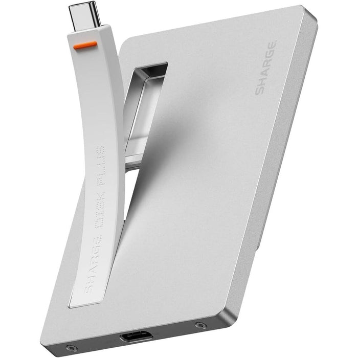 Sharge Disk Plus SSD Enclosure Silver Case With White USB - C Cable (No SSD Included) (SD002W) - Gsus4