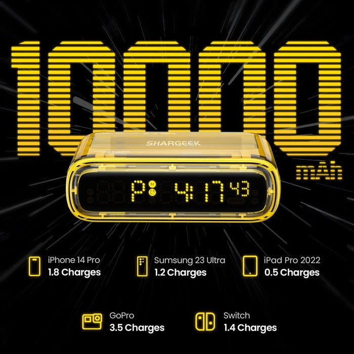 Shargeek Starship Seer 10000mAh Power Bank - Black (SP035B) - Gsus4