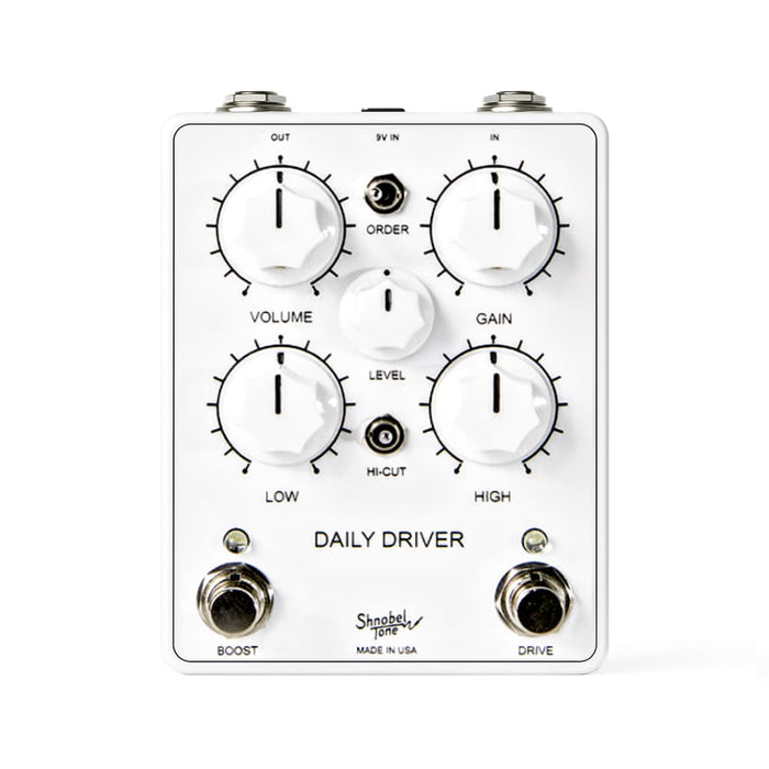 Shnobel Tone | DAILY DRIVER BOOST | Overdrive & Clean Boost in One | White (SH - DAILYDRIVERBOOST - WH) - Gsus4