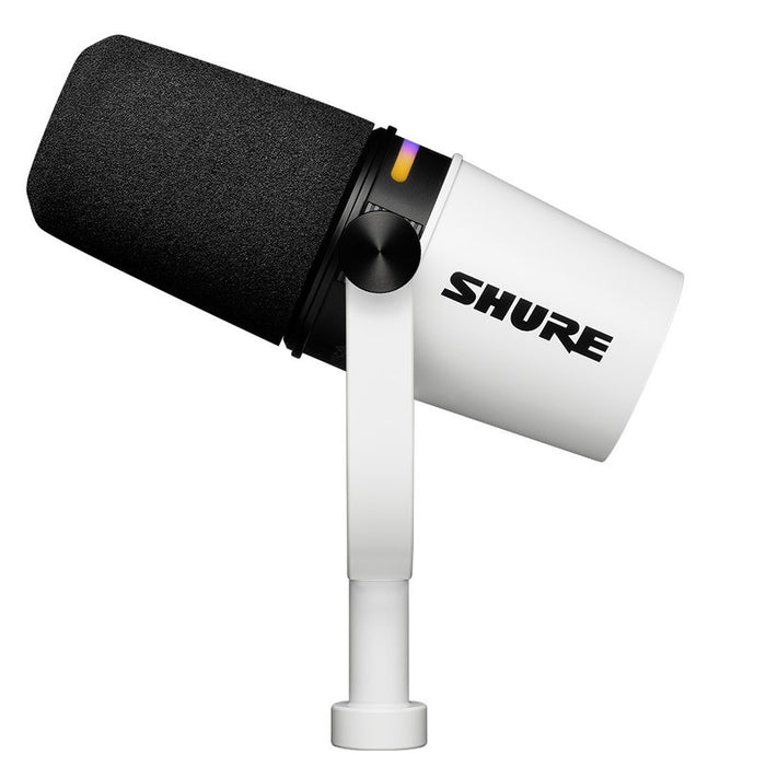 SHURE | Motiv MV7+ | USB / XLR | Dynamic Podcasting Microphone | w/ LED Touch Panel | WHITE