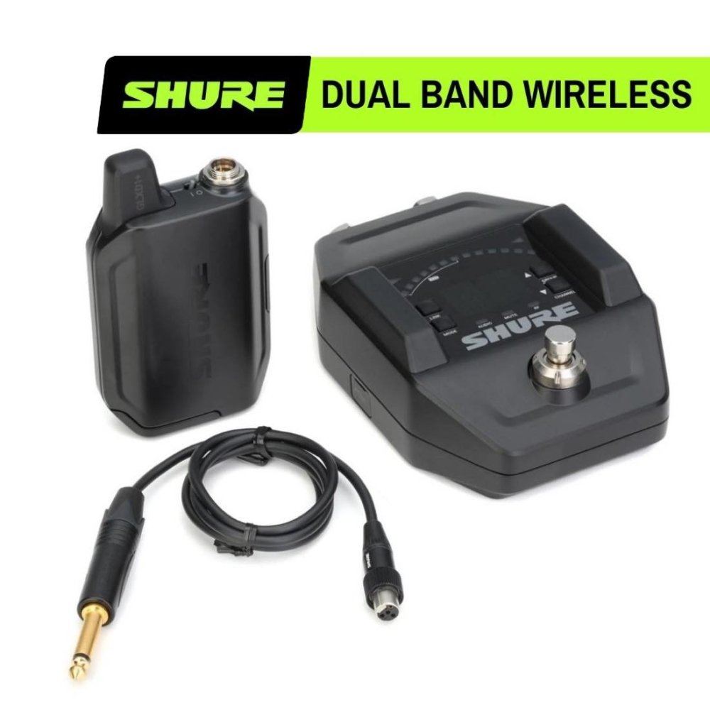 SHURE GLXD16+ DUAL Band Wireless Guitar Pedal System w/ Built-in Tuner