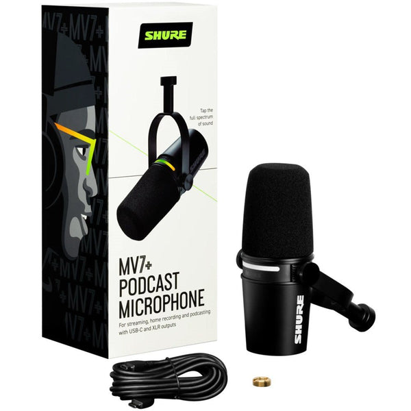 SHURE | Motiv MV7+ | USB / XLR | Dynamic Podcasting Microphone | w