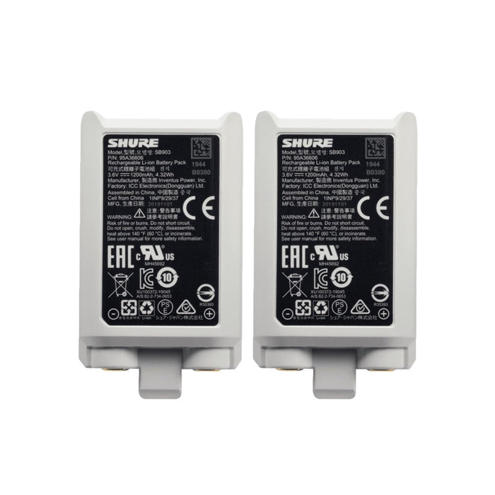 SHURE | SBC203 & 2x SB903 Pack | SLXD Dual Docking Charging Station & Battery Packs (SHR - SB903+SBC) - Gsus4