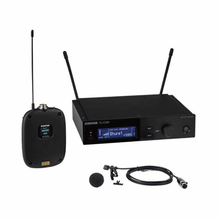Shure SLXD14+/W93 Digital Wireless System w/ 1x SLXD1+ Bodypack Transmitter & WL93 Lavalier Microphone (H58) (SHR-SLXD14+W93H58) - Gsus4
