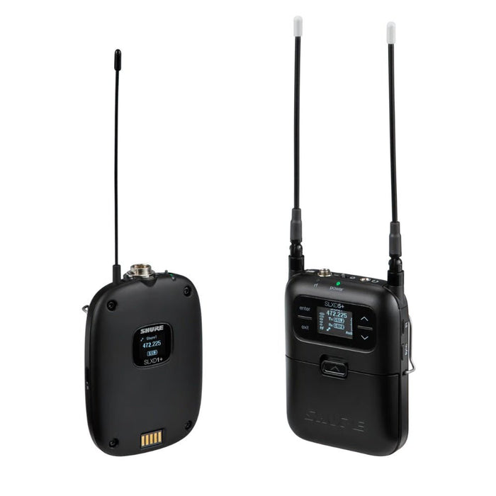 Shure Portable Digital Wireless Bodypack System SLXD1+ Tx; SLXD5+ Rx; Frequency H58 = 520-606 MHz