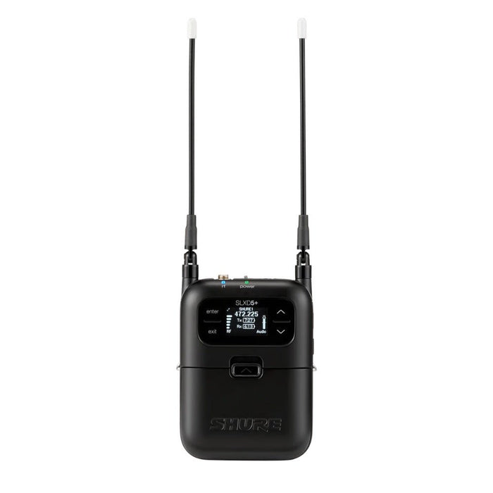 Shure Portable Digital Wireless Bodypack System SLXD1+ Tx; SLXD5+ Rx; Frequency H58 = 520-606 MHz