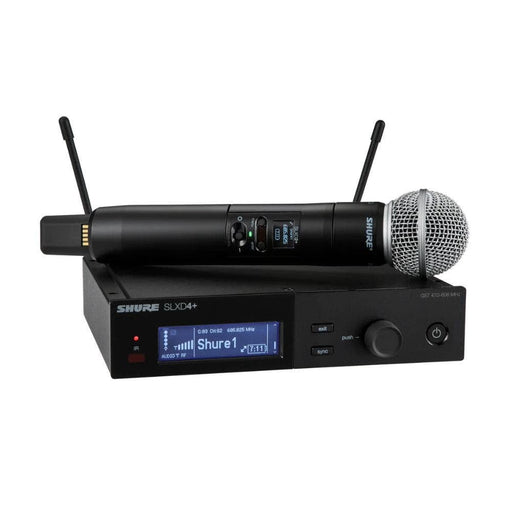 Shure Wireless Digital Handheld System SLXD2+ Tx; SM58 Mic; SLXD4+ Rx; Frequency H58 = 520-606 MHz