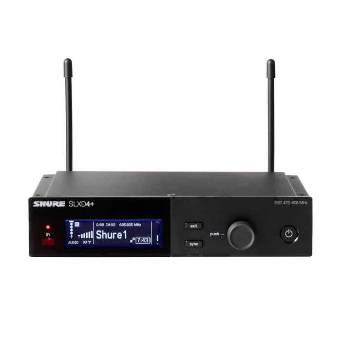 Shure Wireless Digital Handheld System SLXD2+ Tx; Beta87A Mic; SLXD4+ Rx; Frequency H58 = 520-606 MHz