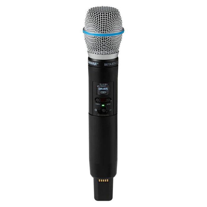Shure Wireless Digital Handheld System SLXD2+ Tx; Beta87A Mic; SLXD4+ Rx; Frequency H58 = 520-606 MHz