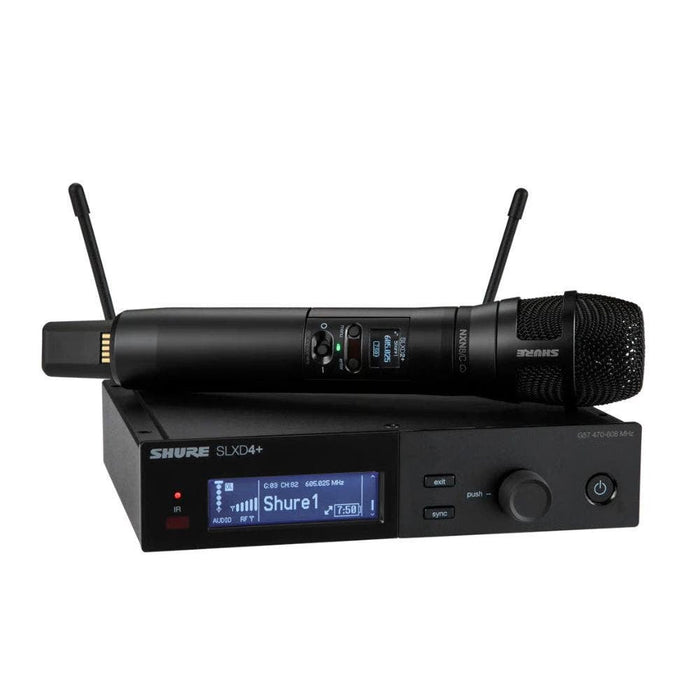 Shure Wireless Digital Handheld System SLXD2+ Tx; Nexadyne 8 Cardioid Black; SLXD4+Rx; H58 = 520-606 MHz