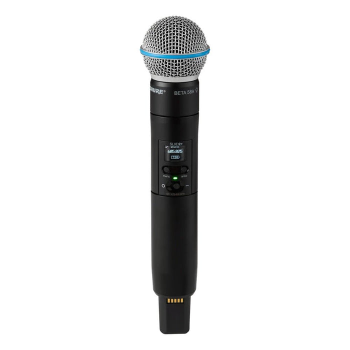 Shure Wireless Digital Transmitter Handheld SLXD2+/Beta58; Frequency H58 = 520-606 MHz