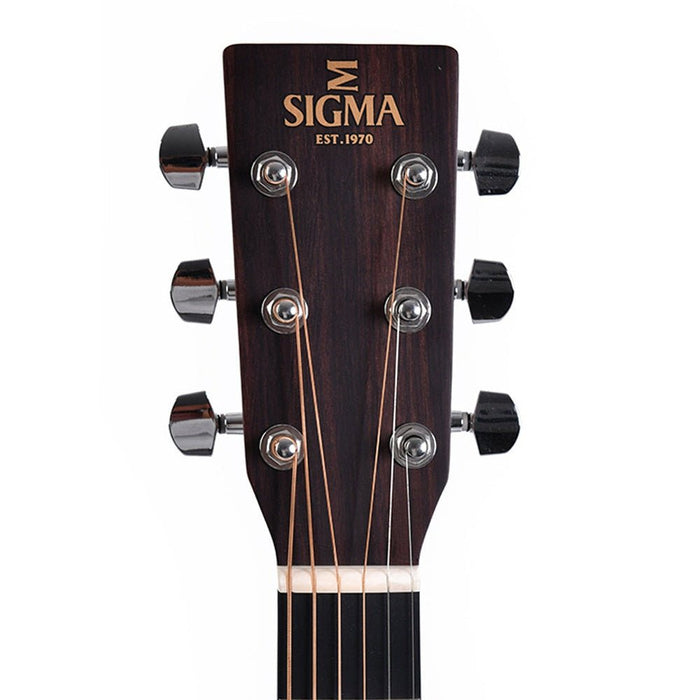 Sigma - DTC-1E-SB Acoustic Guitar w/ Solid Spruce Top Cutaway & Pickup - Sunburst