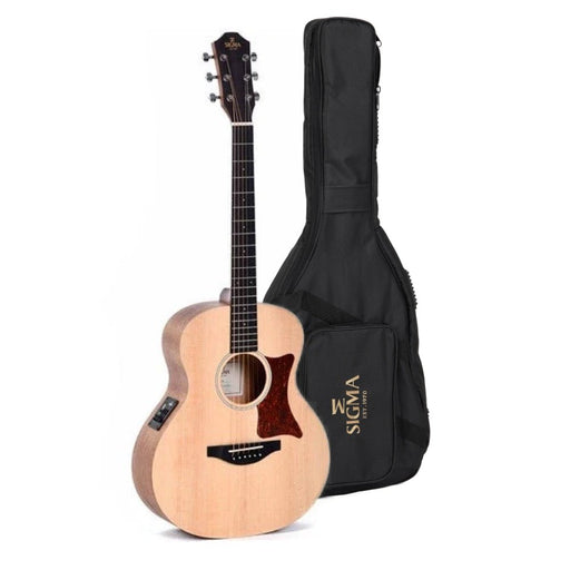 Sigma | GSME | Short - Scale Acoustic Guitar | Solid Sitka Spruce Top | w/ Pickup & GigBag (GSME) - Gsus4